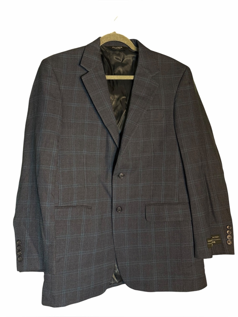 Jos. A. Bank Executive Collection Windowpane Plaid Wool Blazer